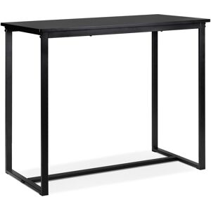 ALTEREGO Mange-debout / Table haute 'MINERVA' en bois et metal noir - 120x60 cm