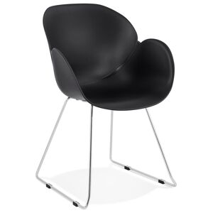 ALTEREGO Chaise design 'NEGO' noire en matiere plastique