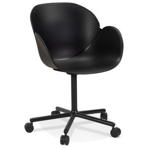 ALTEREGO Chaise de bureau avec accoudoirs 'ORION' noire