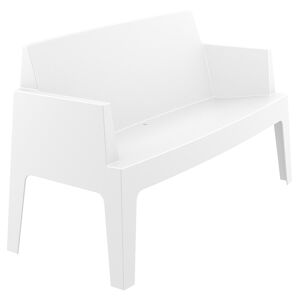 ALTEREGO Banc de jardin 'PLEMO XL' blanc en matiere plastique