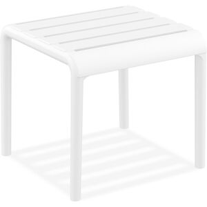 ALTEREGO Table basse 'SIDONY' blanche en matiere plastique