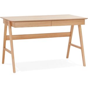 ALTEREGO Bureau droit design 'SIROKO' en bois naturel - 120x70 cm