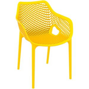 ALTEREGO Chaise de jardin / terrasse 'SISTER' jaune en matiere plastique