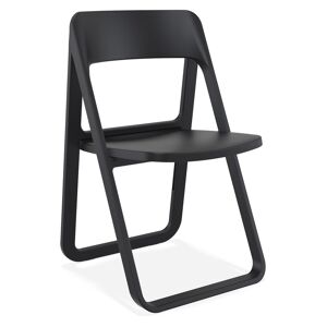 ALTEREGO Chaise pliable interieur / exterieur 'SLAG' en matiere plastique noire