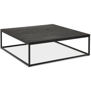 ALTEREGO Grande table basse style industriel 'TRIBECA' en bois et metal noir