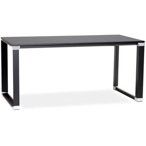 ALTEREGO Bureau droit design 'XLINE' en bois noir - 160x80 cm