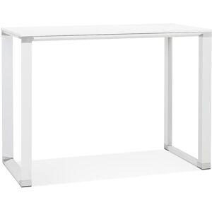 ALTEREGO Table haute / bureau haut 'XLINE HIGH TABLE' en bois blanc - 140x70 cm