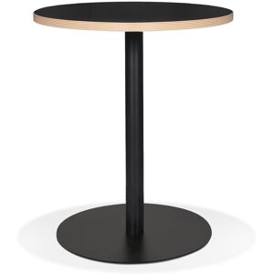 ALTEREGO Petite table bistrot ronde 'YOGI' noire - Ø 60 cm