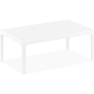 ALTEREGO Table basse de jardin 'DOTY' blanche design - 100x60 cm