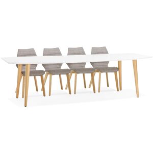 ALTEREGO Table à dîner design extensible 'ESKIMO' style scandinave - 170(270)x100 cm