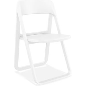 ALTEREGO Chaise pliable intérieur / extérieur 'SLAG' en matière plastique blanche