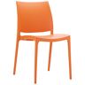 ALTEREGO Chaise design 'ENZO' en matière plastique orange