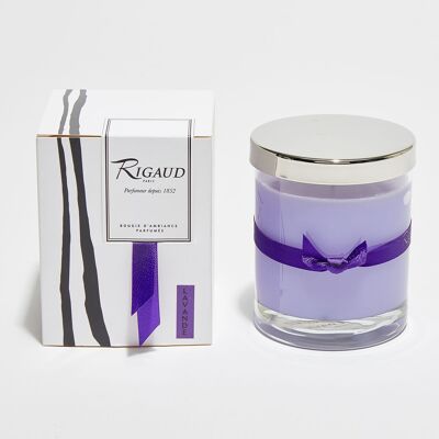 Rigaud - Bougie parfumée moyen modèle Lavande Moderne - 1 mèche 60h OS - Publicité Rigaud - Bougie parfumée moyen modèle Lavande Moderne - 1 mèche 60h OS - Publicité