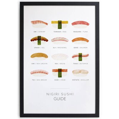 Adapta Blue - Cadre Sushi multicolore - 60x40 cm OS - Publicité Adapta Blue - Cadre Sushi multicolore - 60x40 cm OS - Publicité