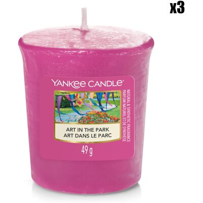 Yankee Candle - 3 Bougies parfumée votive Original Art dans le parc - 15h OS - Publicité Yankee Candle - 3 Bougies parfumée votive Original Art dans le parc - 15h OS - Publicité
