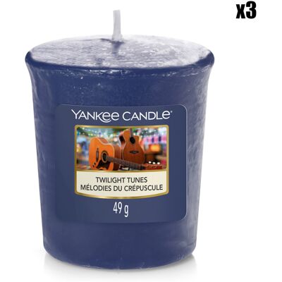 Yankee Candle - 3 Bougies parfumée votive Original Mélodies du crépuscule - 15h OS - Publicité Yankee Candle - 3 Bougies parfumée votive Original Mélodies du crépuscule - 15h OS - Publicité