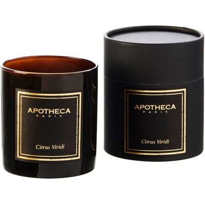 Apotheca - Bougie parfumée Citrus Viridi aux agrumes amères - 1 mèche 50h OS - Publicité Apotheca - Bougie parfumée Citrus Viridi aux agrumes amères - 1 mèche 50h OS - Publicité