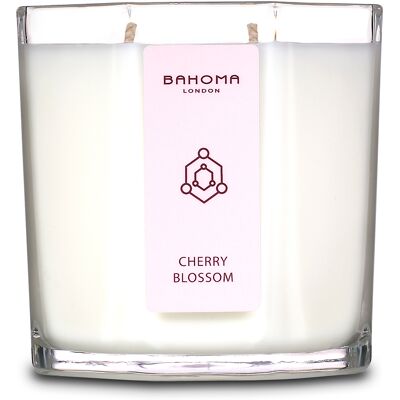 Bahoma - Bougie parfumée Aromatic fleur de cerisier - 2 mèches 80h OS - Publicité Bahoma - Bougie parfumée Aromatic fleur de cerisier - 2 mèches 80h OS - Publicité