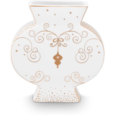 Pip Studio - Vase plat en Porcelaine Royal Winter White blanc - 4.5x15.5x16.5 cm OS - Publicité Pip Studio - Vase plat en Porcelaine Royal Winter White blanc - 4.5x15.5x16.5 cm OS - Publicité