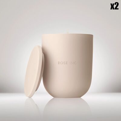 Rose Inc - 2 Bougies Signature Élégance et Équilibre OS - Publicité Rose Inc - 2 Bougies Signature Élégance et Équilibre OS - Publicité