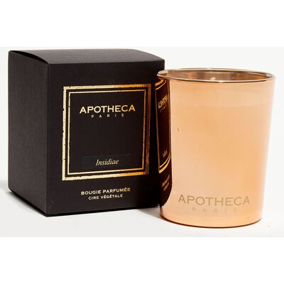 Apotheca - Bougie parfumée Collection Premium métal brillant Insidiae - 1 méche 80h OS - Publicité Apotheca - Bougie parfumée Collection Premium métal brillant Insidiae - 1 méche 80h OS - Publicité