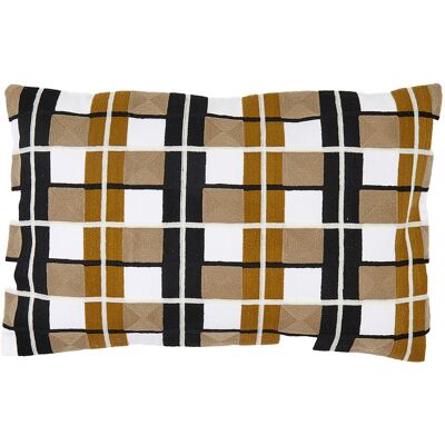 Haomy - Housse de coussin brodé Takayama gold - 40x60 cm 40x60 cm - Publicité Haomy - Housse de coussin brodé Takayama gold - 40x60 cm 40x60 cm - Publicité