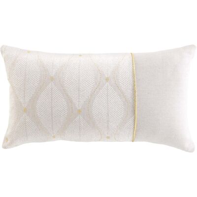 Douceur d'intérieur - Coussin déhoussable polycoton imprimé métallise Maho blanc 30x50 cm - Publicité Douceur d'intérieur - Coussin déhoussable polycoton imprimé métallise Maho blanc 30x50 cm - Publicité