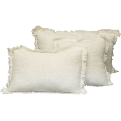 Haomy - Housse de coussin Aspen Ivoire 40x60 cm - Publicité Haomy - Housse de coussin Aspen Ivoire 40x60 cm - Publicité