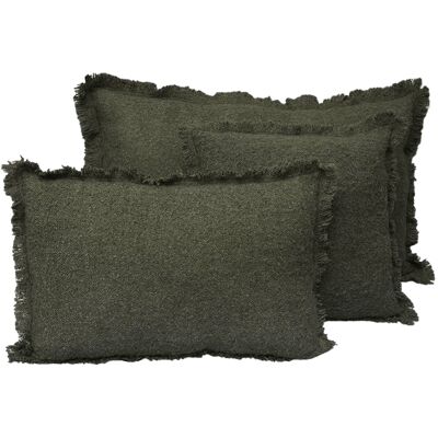 Haomy - Housse de Coussin Aspen Kaki 40x60 cm - Publicité Haomy - Housse de Coussin Aspen Kaki 40x60 cm - Publicité
