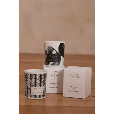 Maison 123 - Bougie Ambre et Soie blanc OS - Publicité Maison 123 - Bougie Ambre et Soie blanc OS - Publicité