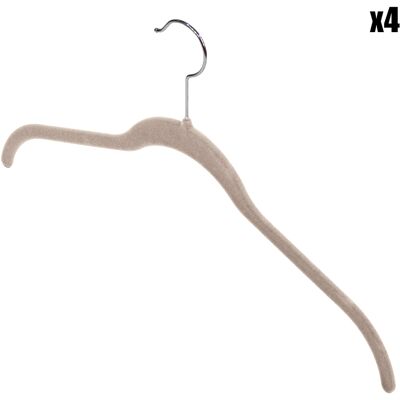Domopak Living - 4 Cintres New beiges - 43 cm OS - Publicité Domopak Living - 4 Cintres New beiges - 43 cm OS - Publicité