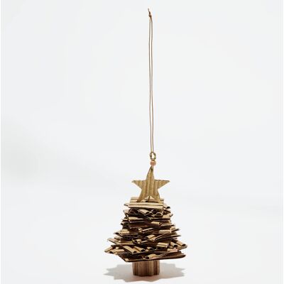 Pomax - Suspension de Noël Bidule naturelle - H.11 cm OS - Publicité Pomax - Suspension de Noël Bidule naturelle - H.11 cm OS - Publicité