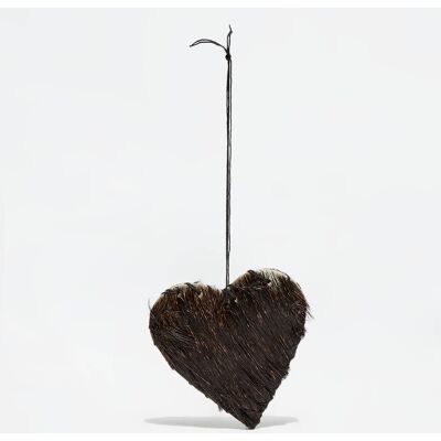 Pomax - Pendeloque coeur en Peau de Chèvre marron - 10x11 cm OS - Publicité Pomax - Pendeloque coeur en Peau de Chèvre marron - 10x11 cm OS - Publicité