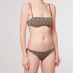 Siyu - Maillot de Bain 2 pièces bandeau bonnets moulés Cappa marron/turquoise TF.34/TE.36 - Publicité Siyu - Maillot de Bain 2 pièces bandeau bonnets moulés Cappa marron/turquoise TF.34/TE.36 - Publicité