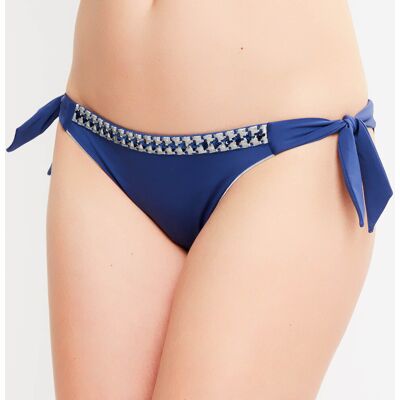 La Perla - Bas de maillot à nouer Summer Chain bleu marine/argenté 42 - Publicité La Perla - Bas de maillot à nouer Summer Chain bleu marine/argenté 42 - Publicité
