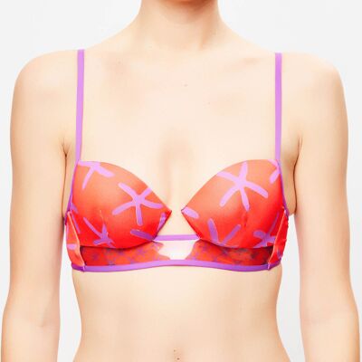 La Perla - Haut de maillot Summer Energy imprimé rouge/violet T.80B - Publicité La Perla - Haut de maillot Summer Energy imprimé rouge/violet T.80B - Publicité