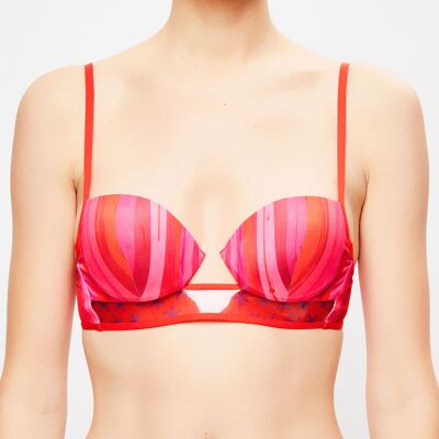 La Perla - Haut de maillot Summer Stripe à rayures rouge 100 B - Publicité La Perla - Haut de maillot Summer Stripe à rayures rouge 100 B - Publicité