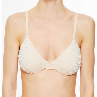 La Perla - Haut de maillot de bain avec armatures Bubble beige T.80B - Publicité La Perla - Haut de maillot de bain avec armatures Bubble beige T.80B - Publicité