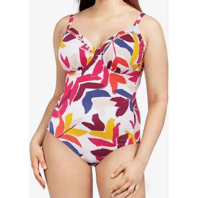 Chantelle - Maillot de bain 1 Pièce enveloppant Native Summer imprimé multicolore 95 F - Publicité Chantelle - Maillot de bain 1 Pièce enveloppant Native Summer imprimé multicolore 95 F - Publicité