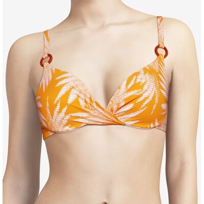 Chantelle - Haut de maillot coques Push-up Bamboo orange 85 B - Publicité Chantelle - Haut de maillot coques Push-up Bamboo orange 85 B - Publicité