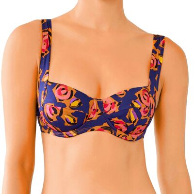 Huit - Haut de maillot de bain Rose bleu/rouge 100 D - Publicité Huit - Haut de maillot de bain Rose bleu/rouge 100 D - Publicité