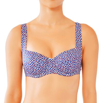 Huit - Haut de maillot de bain balconnet Croisette bleu 85 D - Publicité Huit - Haut de maillot de bain balconnet Croisette bleu 85 D - Publicité