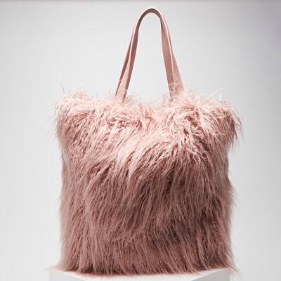 Coccinelle - Sac cabas en Cuir & Fausse Fourrure Mistral Mongolia rose 32x38x16 cm OS - Publicité Coccinelle - Sac cabas en Cuir & Fausse Fourrure Mistral Mongolia rose 32x38x16 cm OS - Publicité