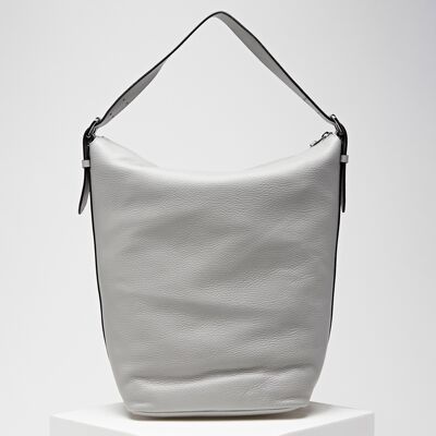 Coccinelle - Sac épaule en Cuir Twiga gris clair 23x36x18.5 cm OS - Publicité Coccinelle - Sac épaule en Cuir Twiga gris clair 23x36x18.5 cm OS - Publicité