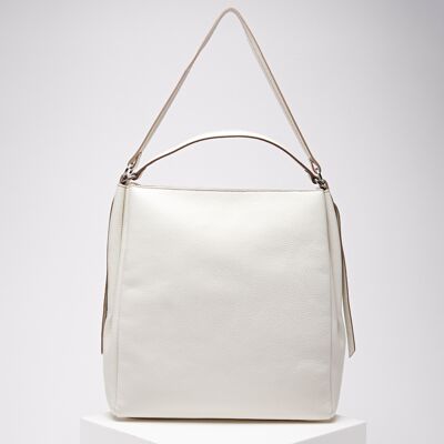Coccinelle - Sac épaule en Cuir Minerva blanc 32x34x16 cm OS - Publicité Coccinelle - Sac épaule en Cuir Minerva blanc 32x34x16 cm OS - Publicité