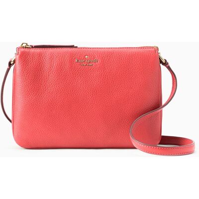 Kate Spade - Pochette à bandoulière en Cuir Jackson corail - 25x17,5x3,5 cm OS - Publicité Kate Spade - Pochette à bandoulière en Cuir Jackson corail - 25x17,5x3,5 cm OS - Publicité