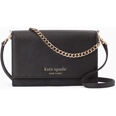 Kate Spade - Pochette à bandoulière en Cuir Cameron noire - 23x16x6,5 cm OS - Publicité Kate Spade - Pochette à bandoulière en Cuir Cameron noire - 23x16x6,5 cm OS - Publicité