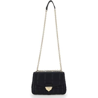Michael Kors - Sac bandoulière en Cuir matelassé noir - 25x17x6 cm OS - Publicité Michael Kors - Sac bandoulière en Cuir matelassé noir - 25x17x6 cm OS - Publicité