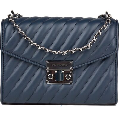 Michael Kors - Sac bandoulière en Cuir Rose bleu marine - 23x18x5 cm OS - Publicité Michael Kors - Sac bandoulière en Cuir Rose bleu marine - 23x18x5 cm OS - Publicité