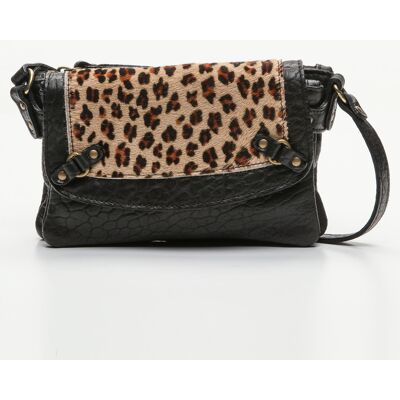Abaco Paris - Mini pochette en Cuir d'Agneau Joe léopard/noir - 20x12.5x3 cm OS - Publicité Abaco Paris - Mini pochette en Cuir d'Agneau Joe léopard/noir - 20x12.5x3 cm OS - Publicité